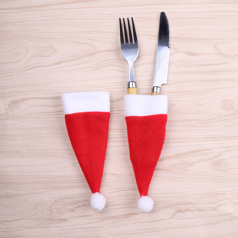 Mini Santa Hat Cutlery Holders