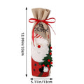 Linen Christmas Wine Bottle Covers