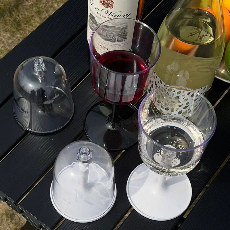 Outdoor Detachable Plastic Wine Glass