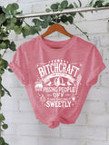 Bitchcraft Graphic Halloween T-Shirt – Loose Fit Short Sleeve Tee from Mish Mash Market