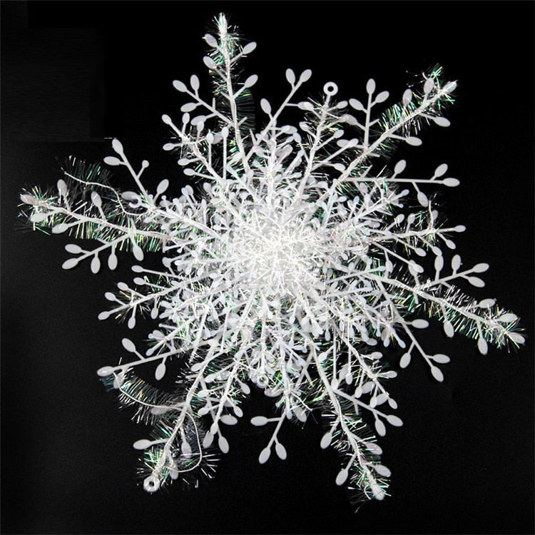 White Plastic Snowflake Christmas Tree Ornaments from Mish Mash Market