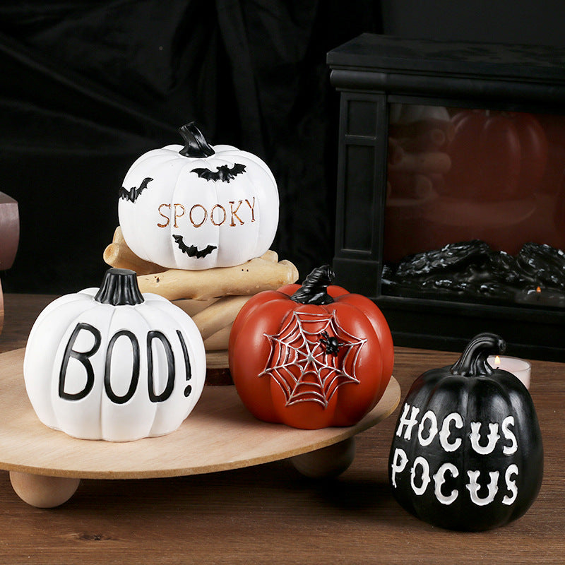 Resin Halloween Pumpkin Tabletop Decor from Mish Mash Market