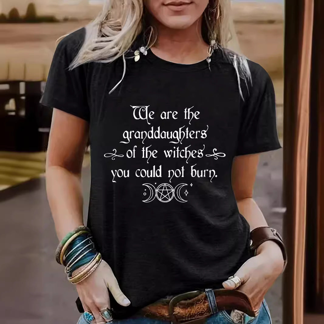 Women's Halloween Witches Granddaughters Graphic Short Sleeve T-Shirt from Mish Mash Market