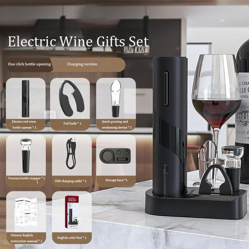 Automatic Electric Wine Bottle Opener – Rechargeable Cordless Corkscrew from Mish Mash Market