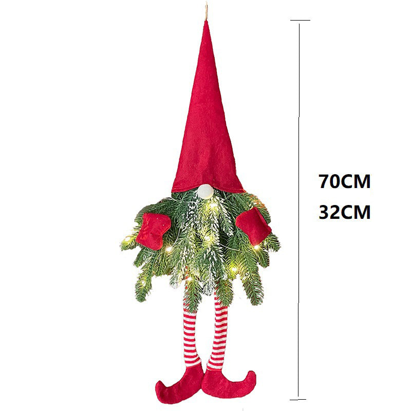 Faceless Gnome Christmas Wreath