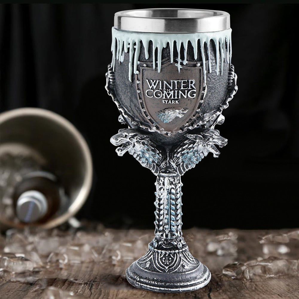 Melting Snow Resin Wine Glass Ornament