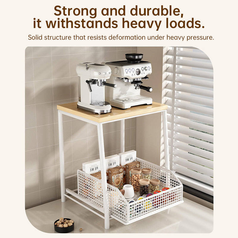 Modern Microwave Shelf Modern Microwave Shelf with Drawer from Mish Mash Market