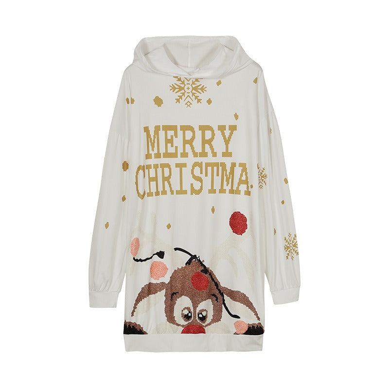 Women's Long Sleeve Christmas Hoodie Dress from Mish Mash Market