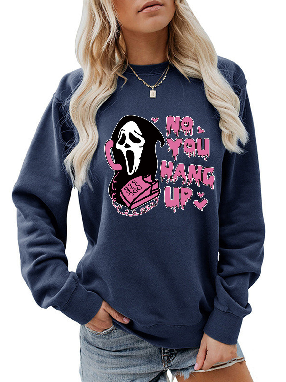 Halloween Ghostface "No You Hang Up" Fleece Sweatshirt