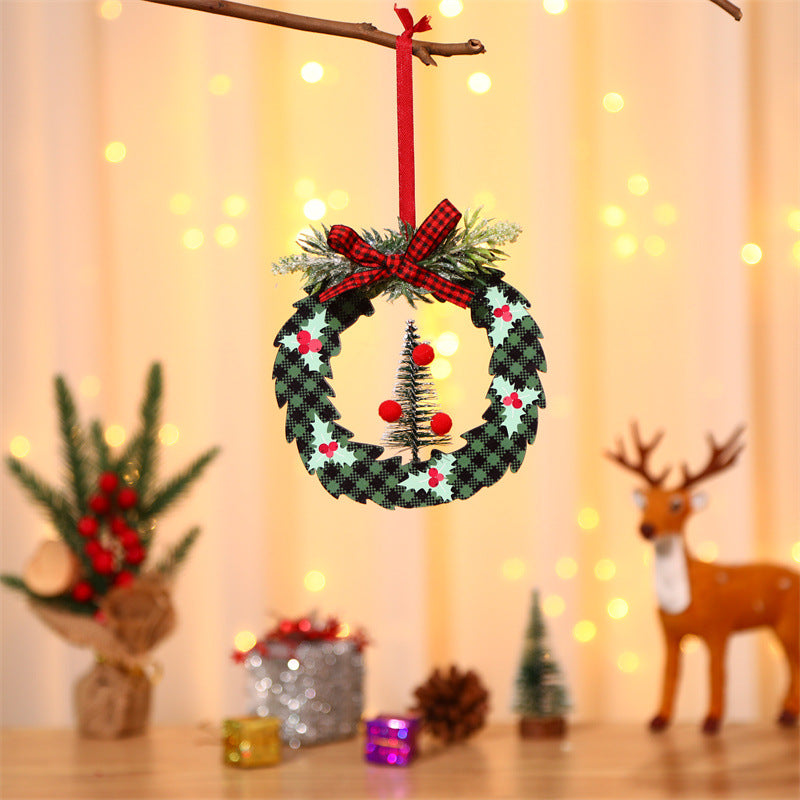 Rustic Christmas Tree Scene Wooden Ornament from Mish Mash Market