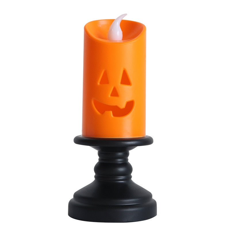 LED Halloween Jack-O'-Lantern Pillar Candle from Mish Mash Market