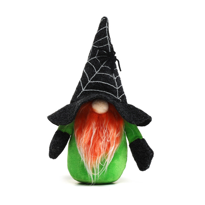 Halloween Spider Web Witch Hat Plush Gnomes