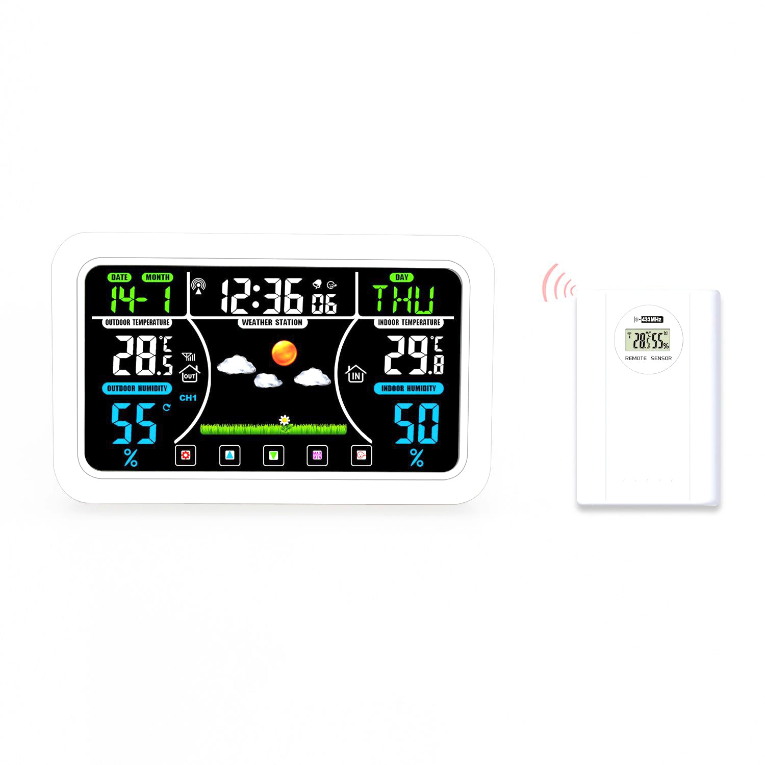Wireless Touchscreen Weather Station & Digital Clock