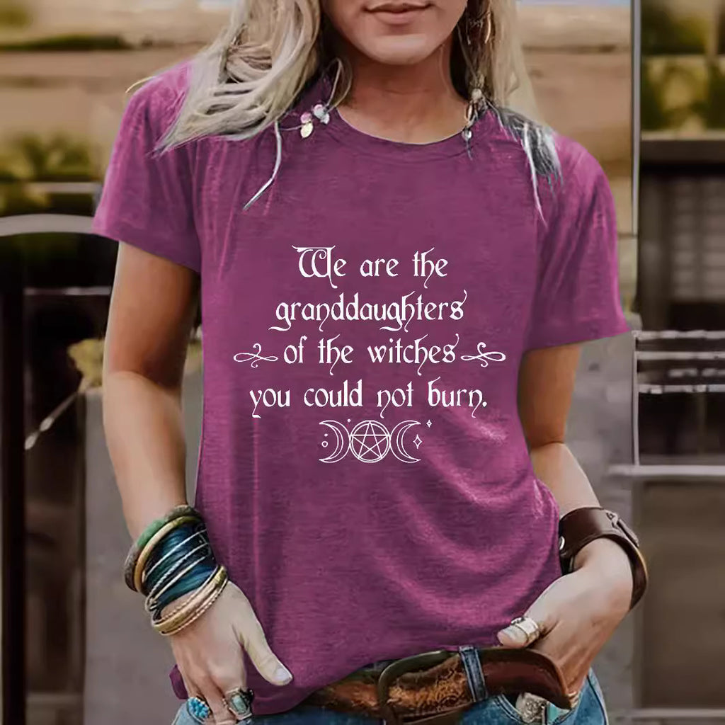 Women's Halloween Witches Granddaughters Graphic Short Sleeve T-Shirt from Mish Mash Market