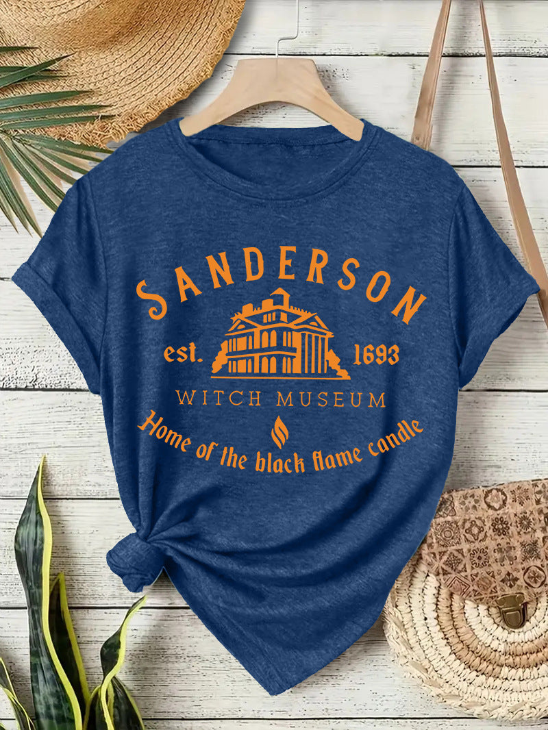 Sanderson Witch Museum Graphic T-Shirt - Halloween Short Sleeve Crewneck Top from Mish Mash Market