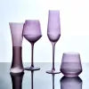 Modern Lavender Frosted Wine Goblet – Elegant French Style from Mish Mash Market