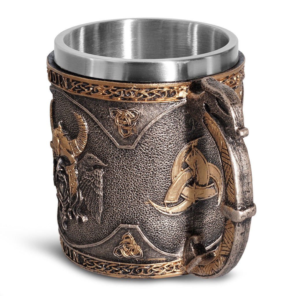 Viking Valknut Resin Stainless Steel Cup from Mish Mash Market
