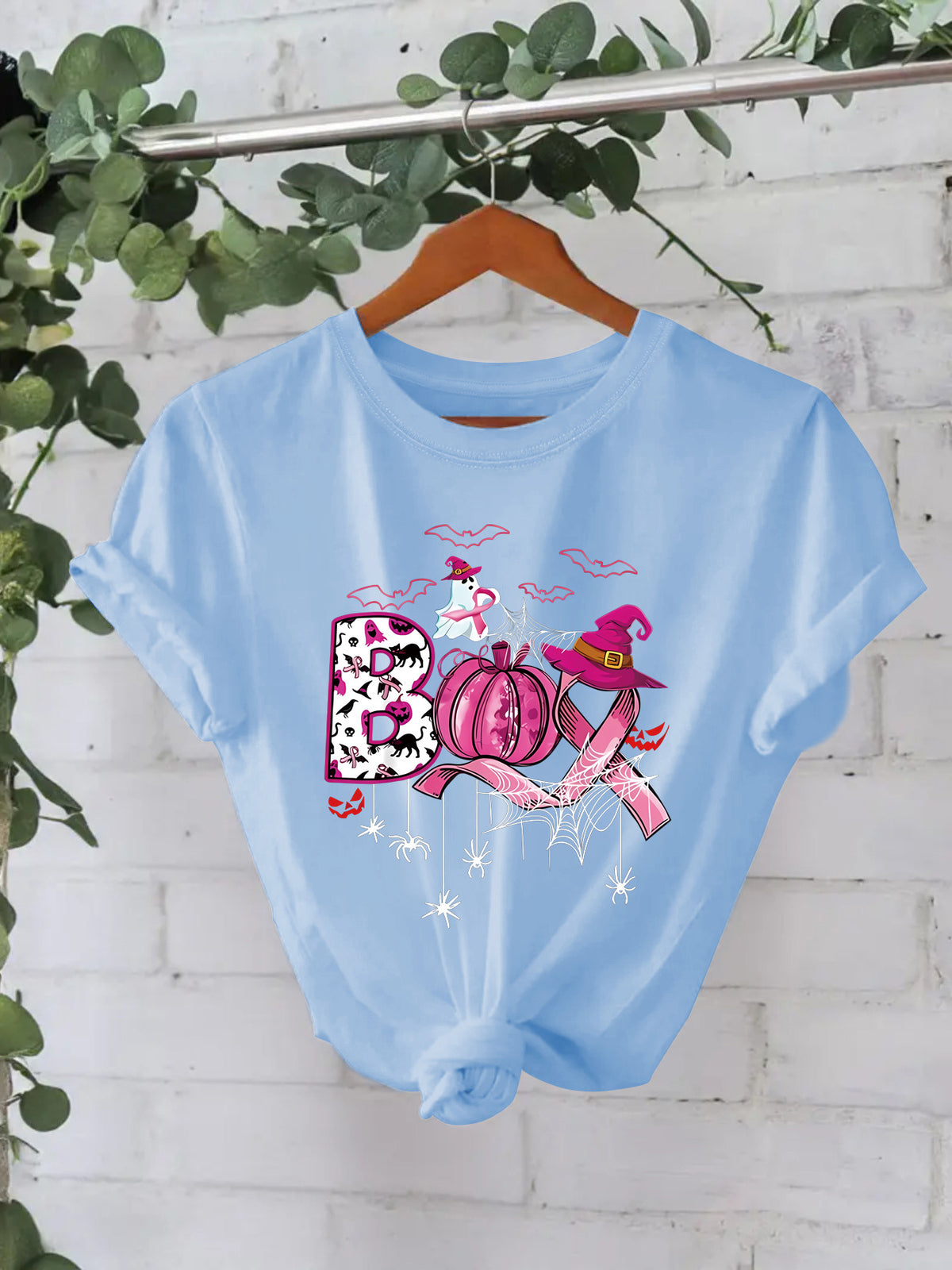 Halloween Pattern Graphic Printed Short Sleeve T-Shirt from Mish Mash Market