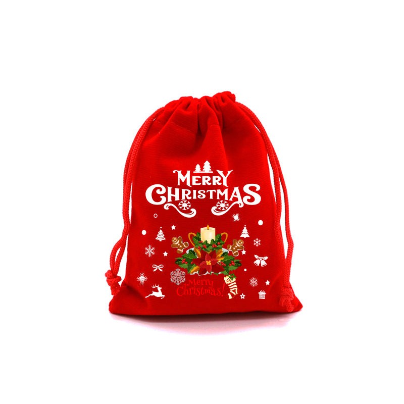 Red Velvet Christmas Drawstring Gift Bag from Mish Mash Market