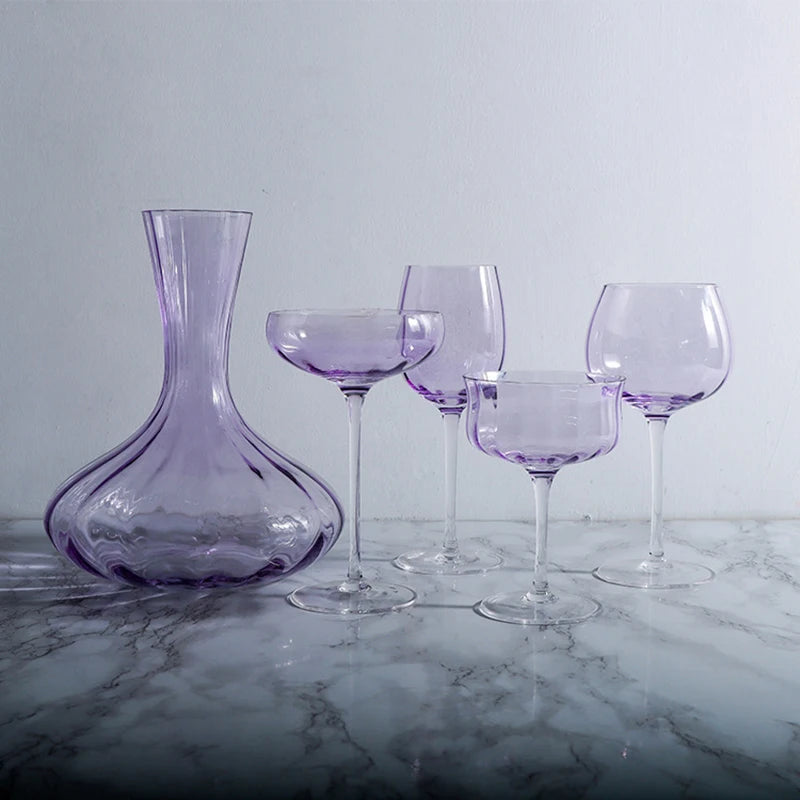 Nordic Lavender Crystal Wine Glass & Decanter from Mish Mash Market
