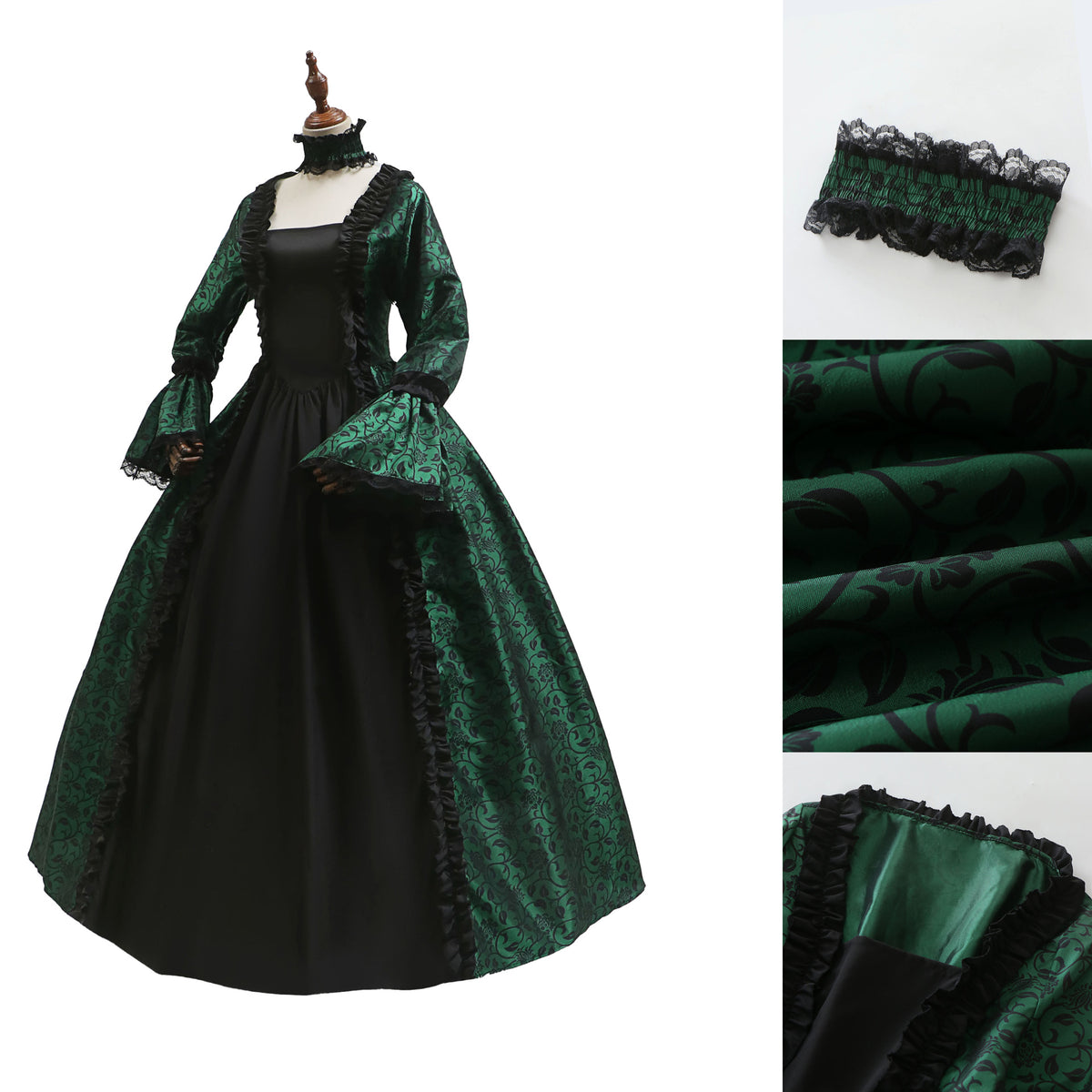 Retro Victorian Gothic Halloween Ball Gown Costume from Mish Mash Market