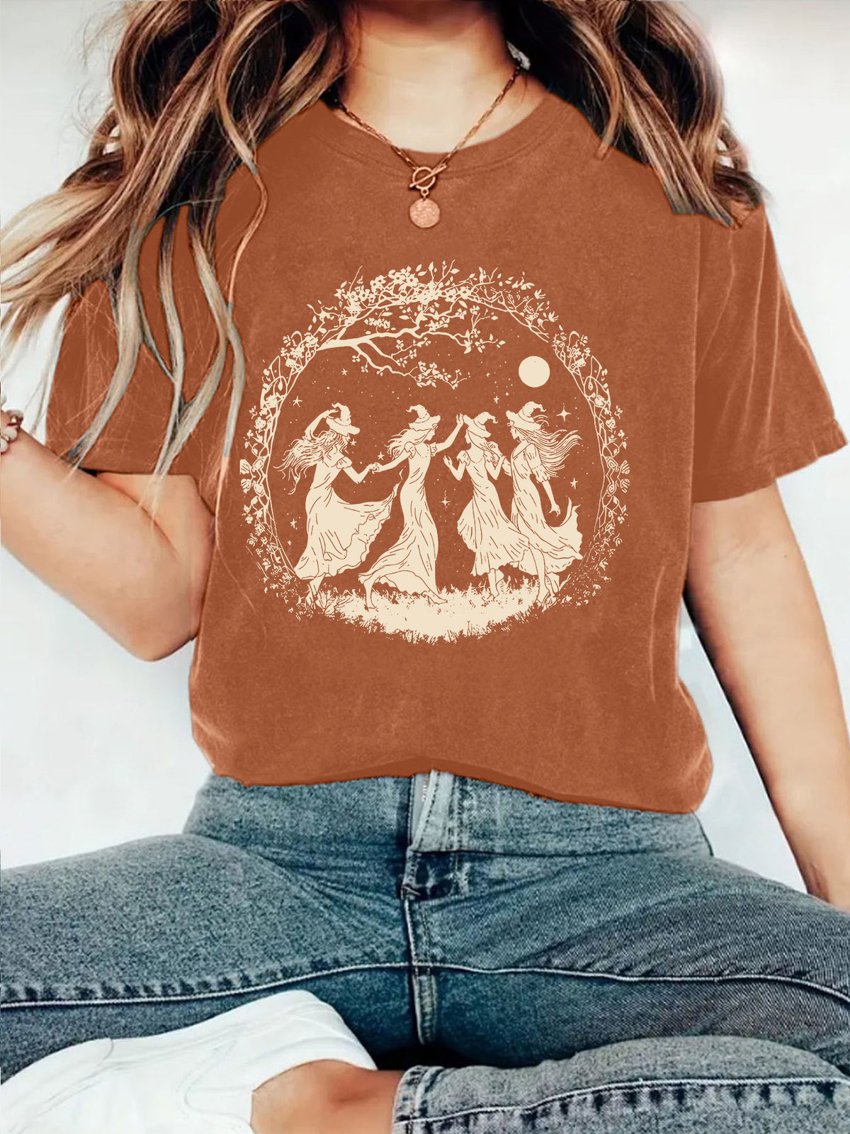 Women's Halloween Dancing Witches Graphic T-Shirt from Mish Mash Market