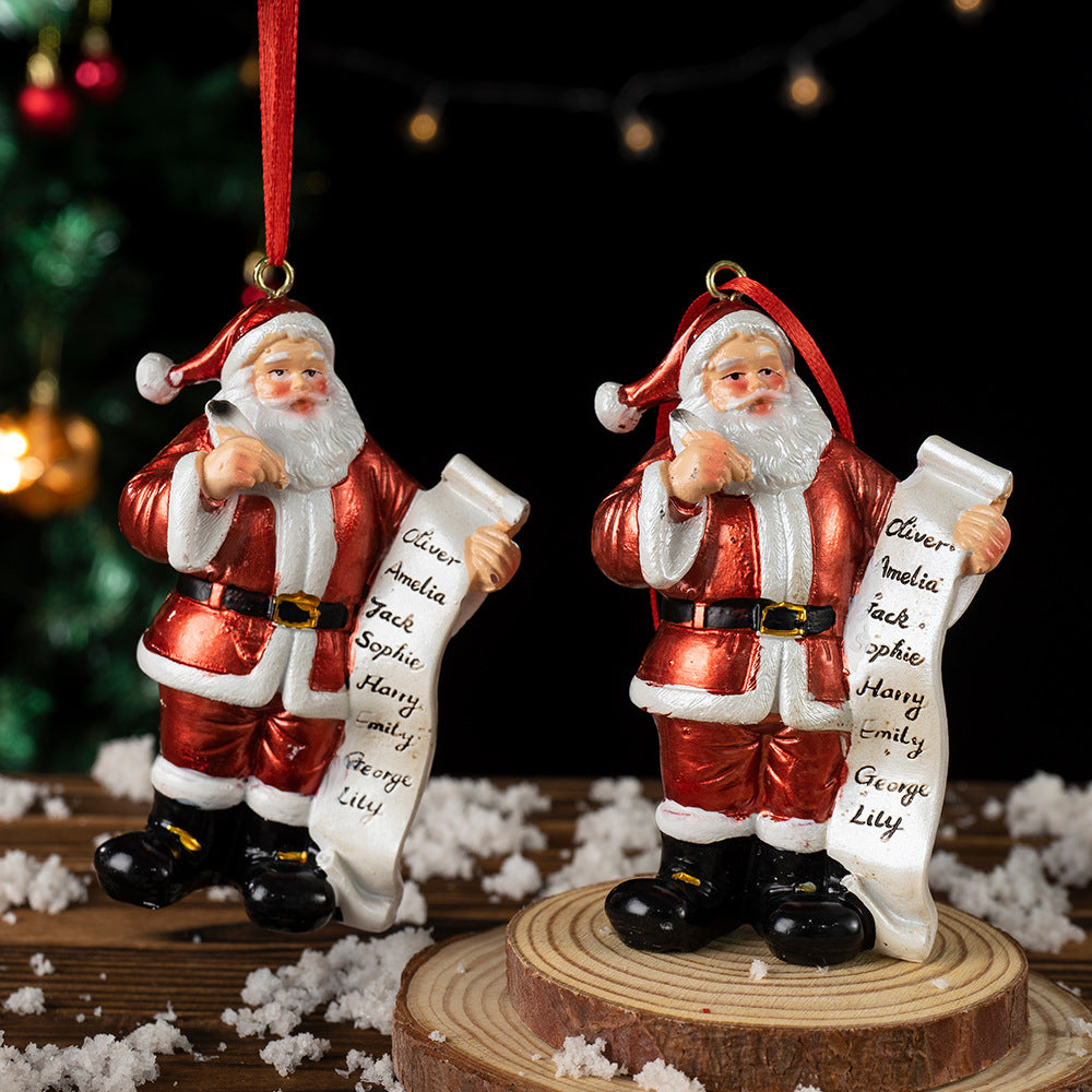 Santa Claus Wishlist Christmas Tree Ornament from Mish Mash Market