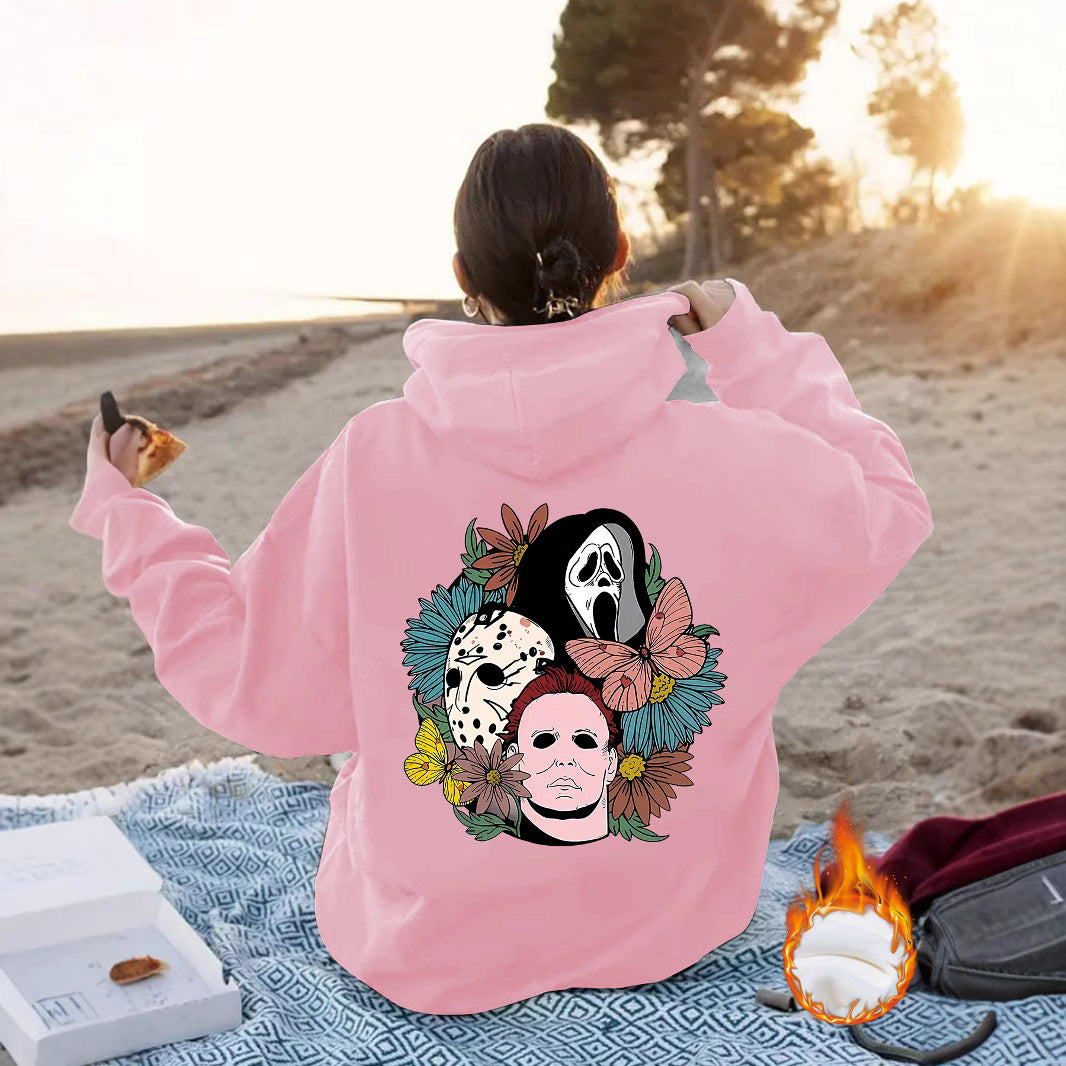 Women's Halloween Horror Movie Graphic Oversized Hoodie from Mish Mash Market