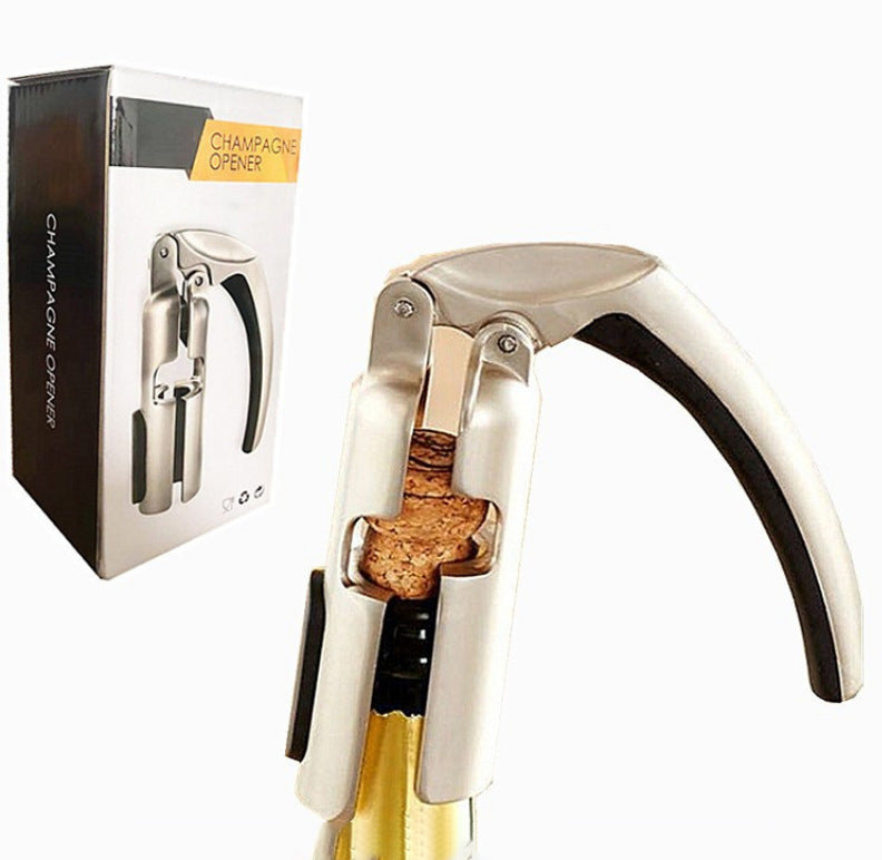 Professional Zinc Alloy Champagne Opener – Heavy Duty Wing Corkscrew & Beer Opener from Mish Mash Market