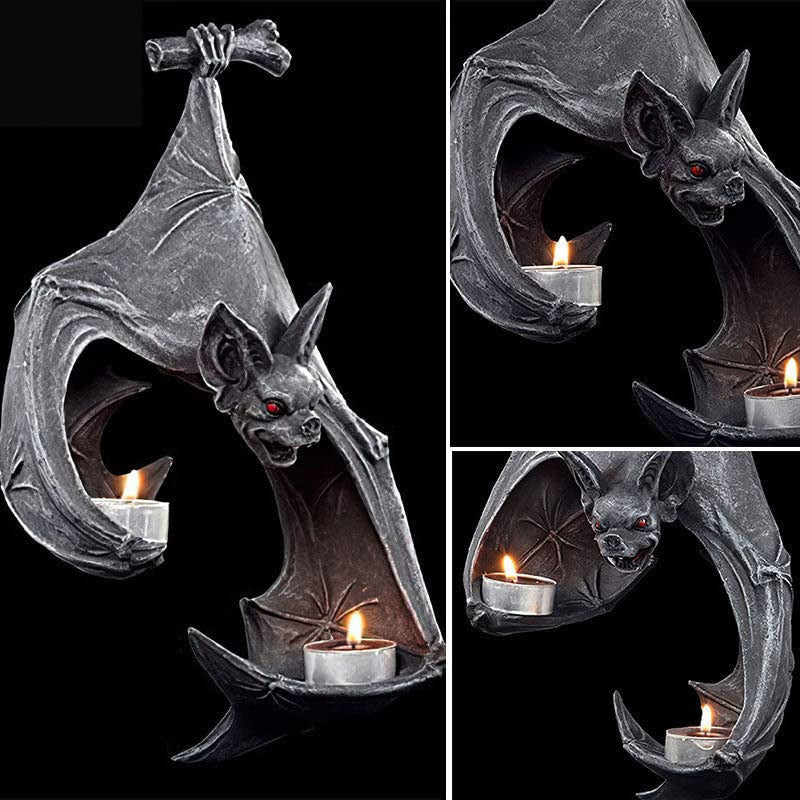Gothic Bat Wall Tealight Holder from Mish Mash Market