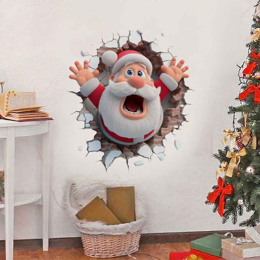 Cartoon Santa Claus Wall Sticker