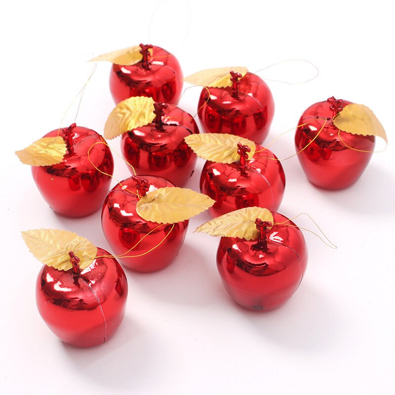 9PC Apples Christmas Ornaments