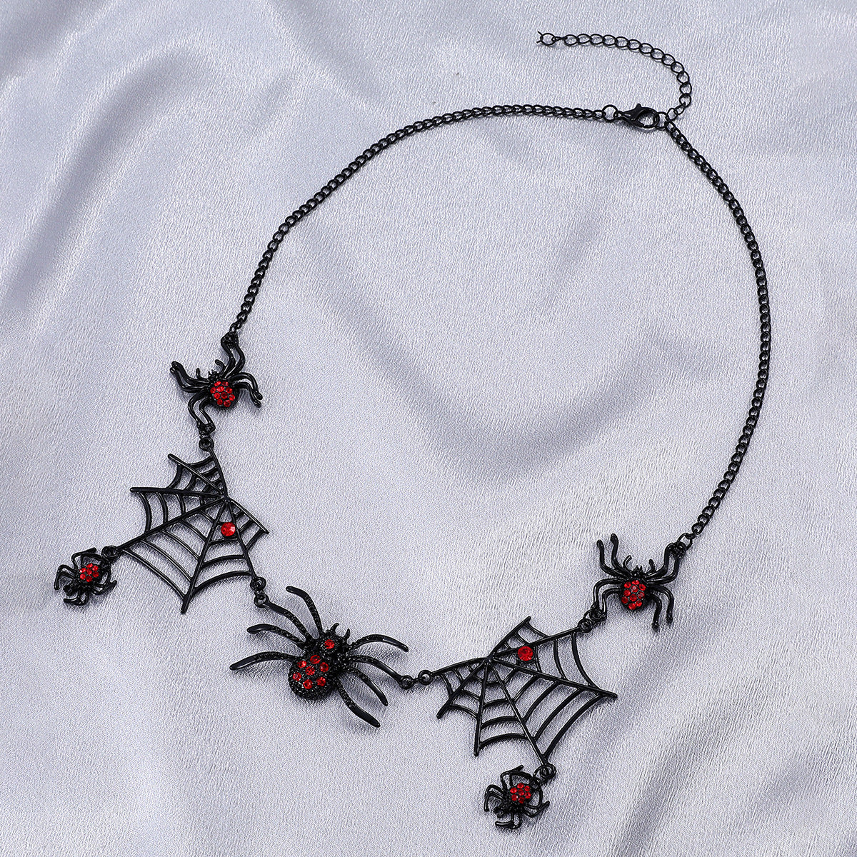 Halloween Spider Web Collarbone Necklace Gothic Dark Style Pendant from Mish Mash Market