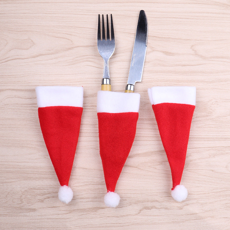 Mini Santa Hat Cutlery Holders