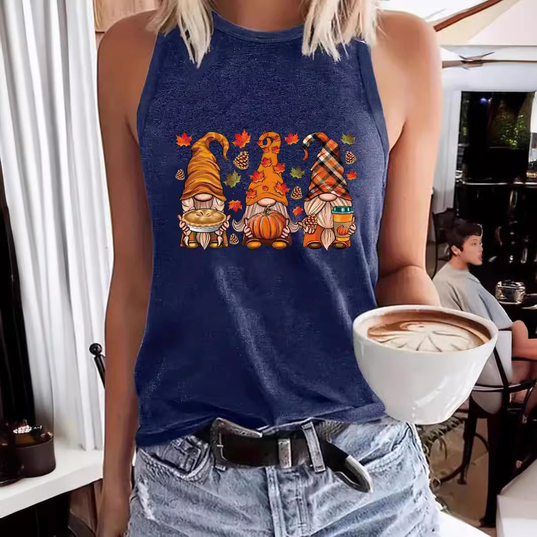 Fall Harvest Gnomes Printed Tank Top from Mish Mash Market
