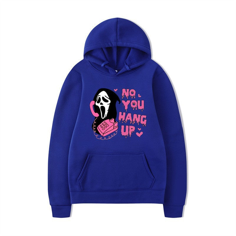 Halloween Ghost Graphic Loose Fit Hoodie – Casual Unisex Long Sleeve Sweatshirt from Mish Mash Market