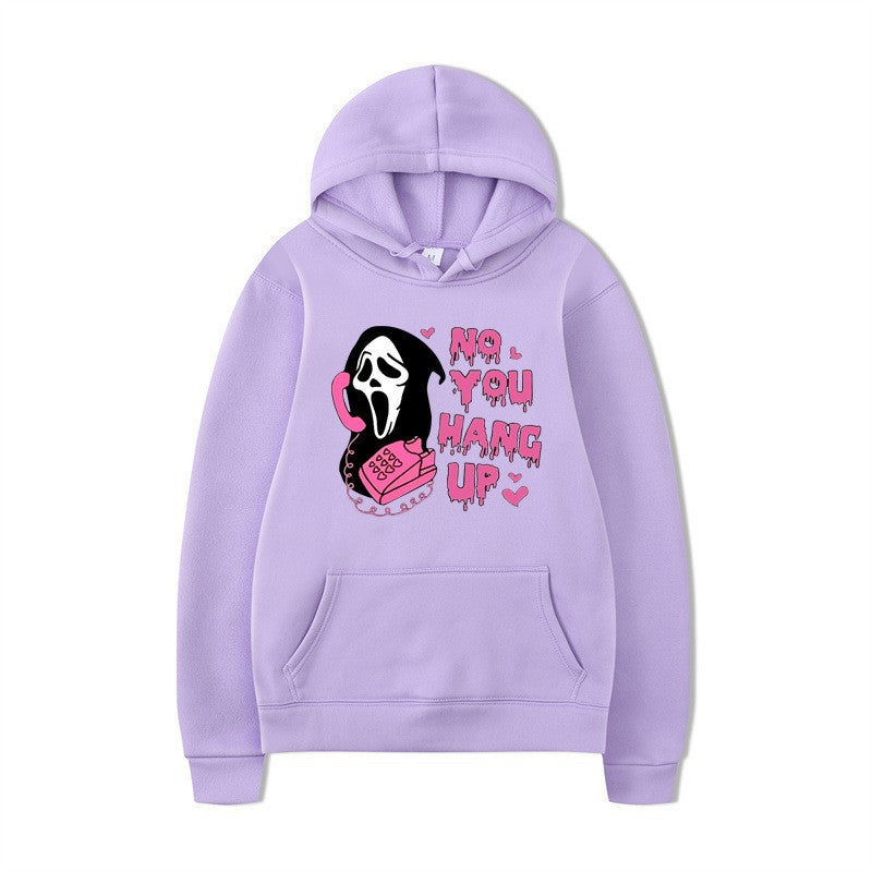 Halloween Ghost Graphic Loose Fit Hoodie – Casual Unisex Long Sleeve Sweatshirt from Mish Mash Market