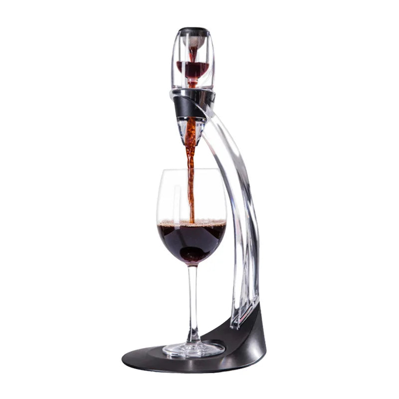 Wine Aerator Decanter & Pourer Set – Instant Aerating Spout with Filter & Stand
