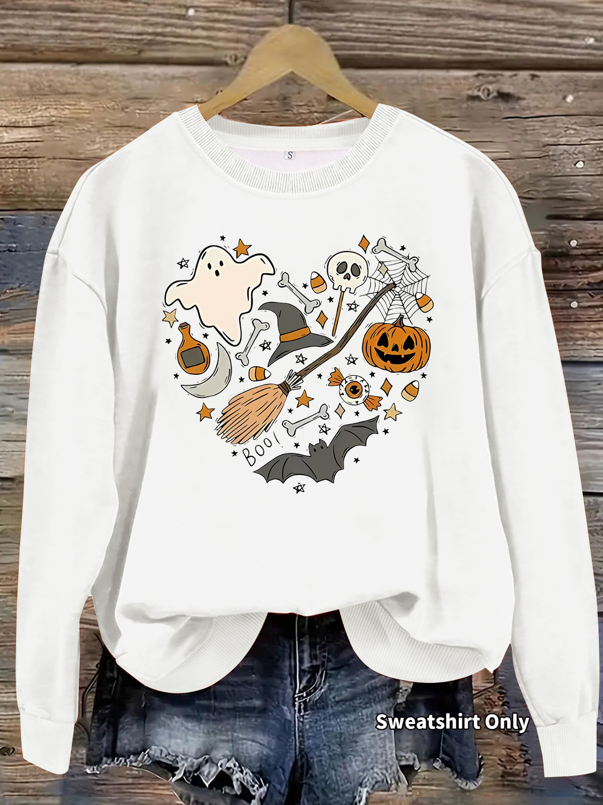 Halloween Ghost and Pumpkin Graphic Sweatshirt from Mish Mash Market