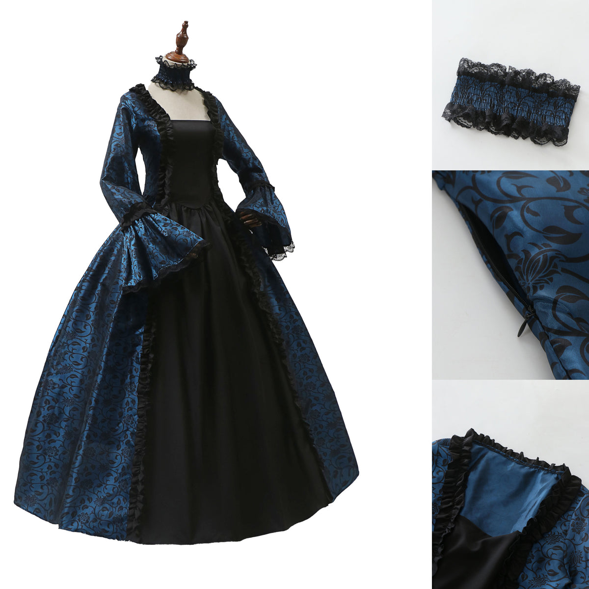 Retro Victorian Gothic Halloween Ball Gown Costume from Mish Mash Market