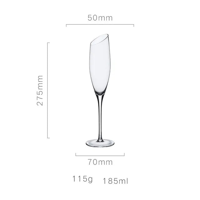 Nordic Iridescent Slanted Crystal Wine Glasses from Mish Mash Market