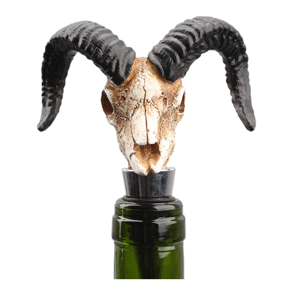 Antelope horn skull wine cork red wine bottle ornament from Mish Mash Market