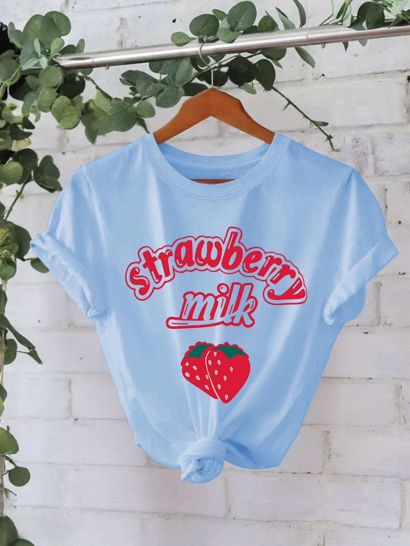 Women’s Cherry Graphic T-Shirt – Love You Cherry Much Short Sleeve Crew Neck Tee