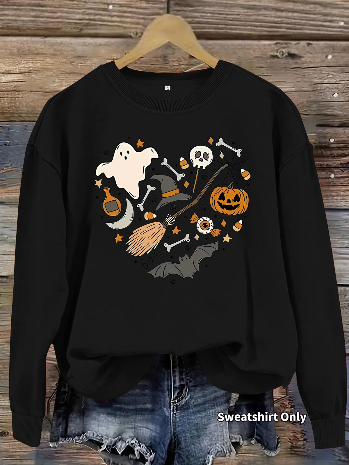 Halloween Ghost and Pumpkin Graphic Sweatshirt from Mish Mash Market