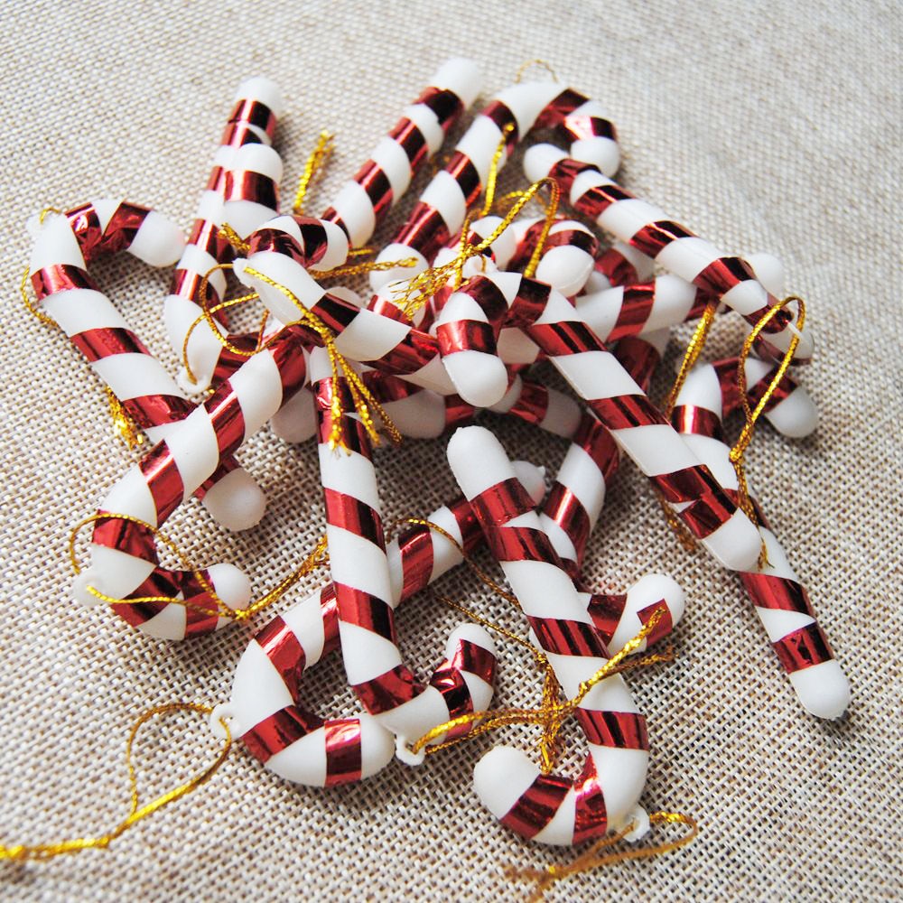24 PC Christmas Tree Hanging Candy Cane Ornaments