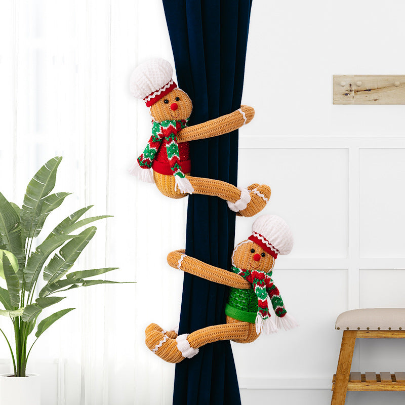 Festive Gingerbread Man Curtain Tieback from Mish Mash Market