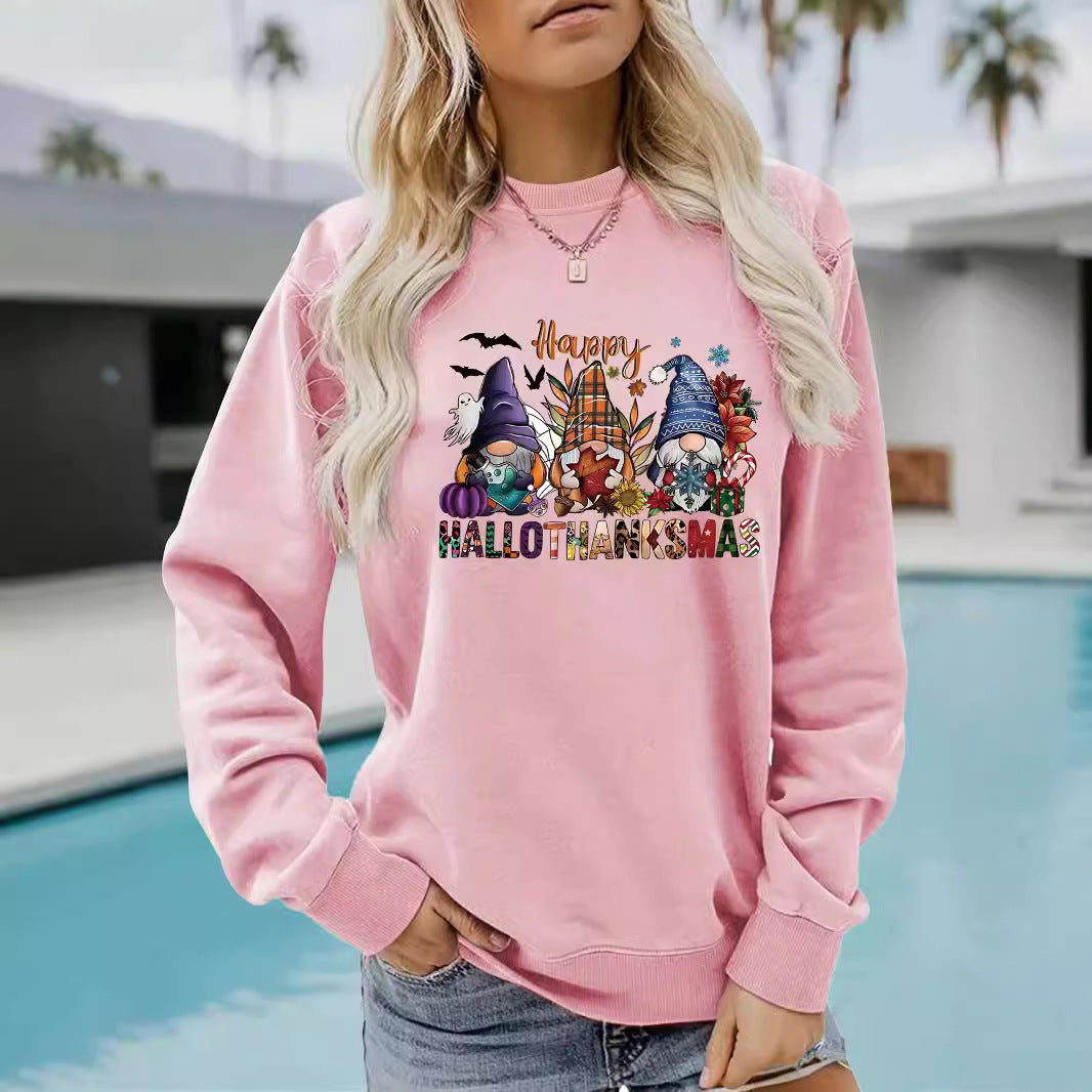 Happy Hallothanksmas Gnome Seasonal Graphic Sweatshirt from Mish Mash Market