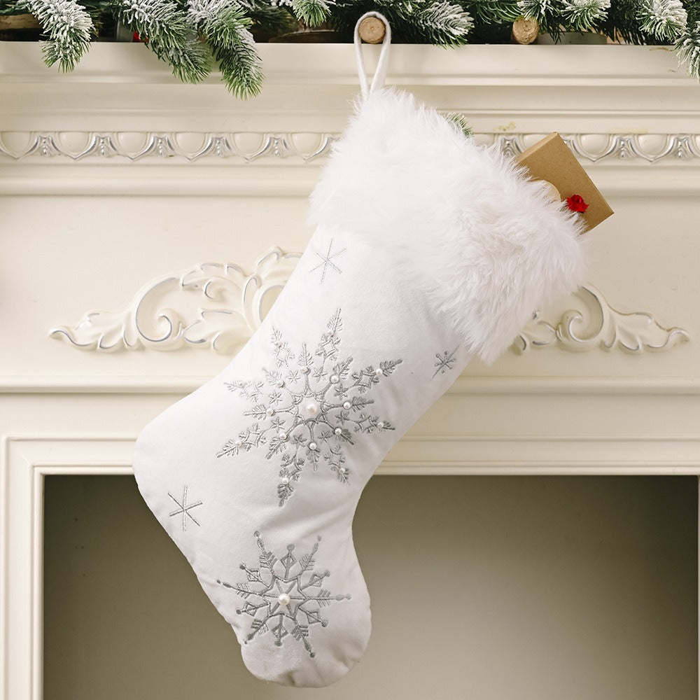 Pearl Snow Christmas Stockings