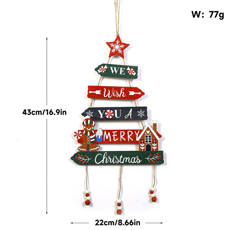 Handcrafted Wooden Folding Christmas Tree Wall Hanging Ornament from Mish Mash Market