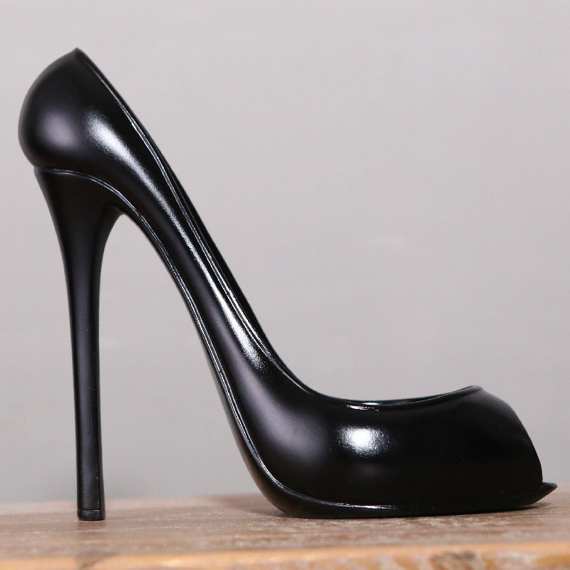 Stiletto High-Heel Wine Bottle Holder – Elegant Resin Tabletop Decor from Mish Mash Market